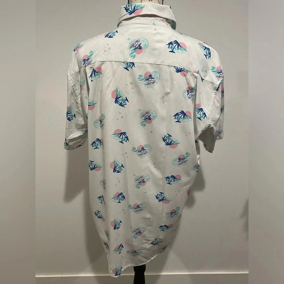 Tipsy Elves MEN'S GORILLA THRILLA HAWAIIAN SHIRT Surf White Blue Pink Size XL - Picture 4 of 10